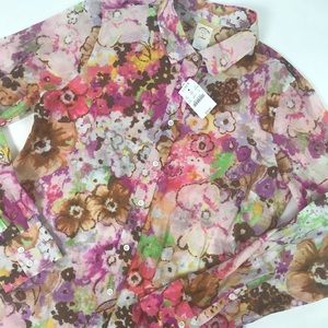 J.Crew The Perfect Shirt 60’s floral size 8